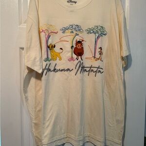 Disney Cream T-Shirt with Colorful Hakuna Matata Design